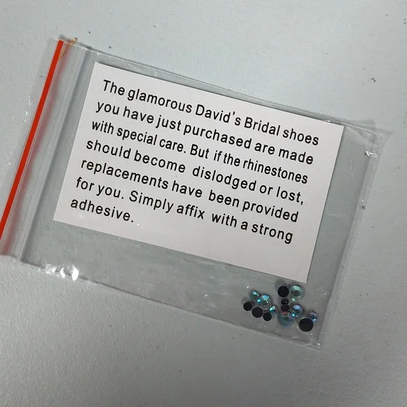 David's Bridal Illusion Toe Cap Crystal Embellished Ballet Flats 7.5 - Picture 12 of 12